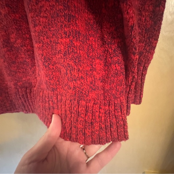 L.L.BEAN Cotton Roll Neck Sweater Red Maryl Sz M - Picture 5 of 8